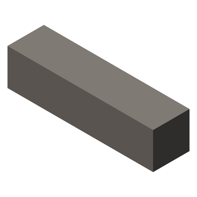 Rainure de clavette de 1/4" x 1/4" x 1" de long pour l'agitateur / le tambour / la vis sans fin